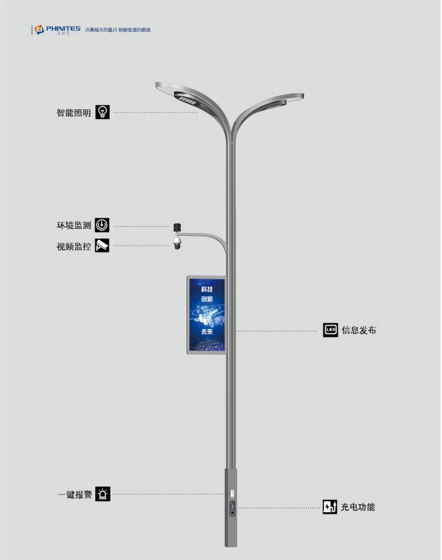 菲尼特自研智慧路灯